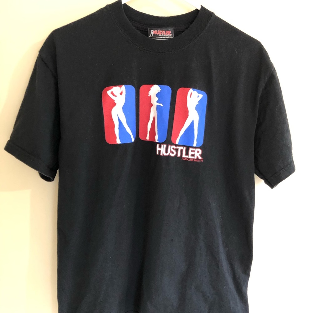 Hustler red white and blue 3 girls